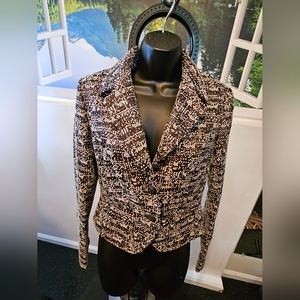 Brown and Tan Etcetera Blazer - NWOT